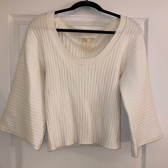 Maeve Cream Ribbed Sweater - Picture 4 of 6